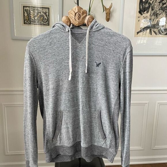 American Eagle Heritage Thermal Hoodie Gray S - Picture 1 of 7
